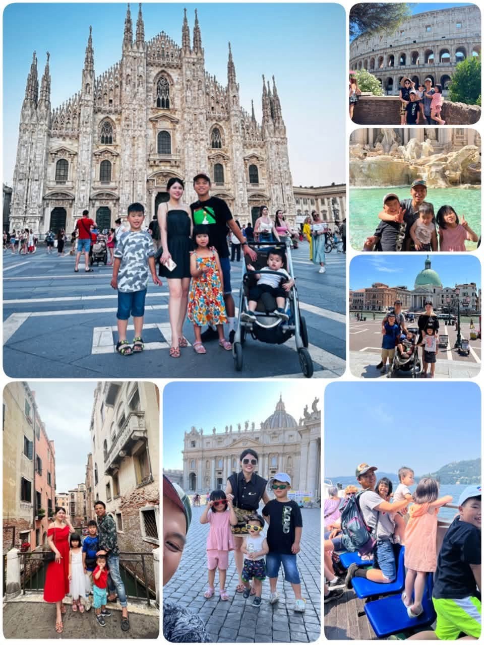 Thanh Tâm cùng gia đình du lịch Ý: Milano, Roma, Venezia, Vatican